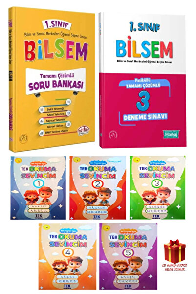 Editör Yayınevi Editör Yayınları Bilsem 1. Sınıf Soru Bankası Data 1. Sınıf Bilsem Deneme 1. Okuma Sevincim Seti