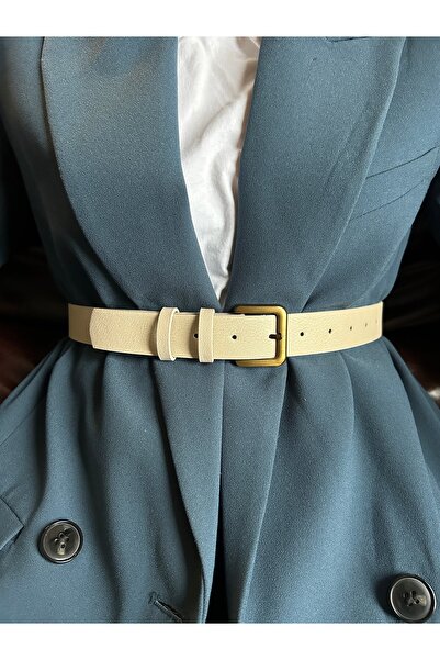 LİA KEMER Loyal Curea cu cataramă antică pentru femei, cu model dreptunghiula...