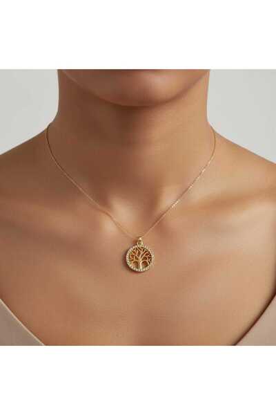 EZE Ceylin Hayat Ağacı Modeli Zirkon Taş Kaplama Kadın Kolye