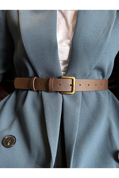 LİA KEMER Loyal Curea cu cataramă antică pentru femei, cu model dreptunghiula...