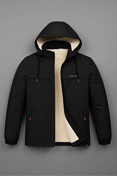 Boymen Men's Coat with Fur Inside Thick Waterproof Coat Premium Coat