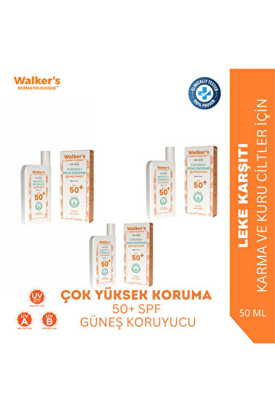 Walkers SPF50+ Leke Karşıtı Çok Yüksek Korumalı Yüz Güneş Kremi - Yaşlanma Ka...
