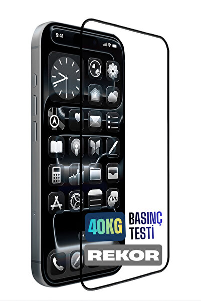 Mohseven واقي شاشة من الزجاج المقوى الشفاف ثلاثي الأبعاد عالي الدقة لهاتف آيفون 15 بطلاء الياقوت، اختبار مقاومة الصدمات 40 كجم