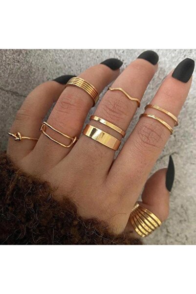 Pursehuit Set de 7 inele, aurii Ketta C4