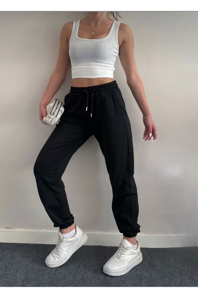 ALKY STORE بدلة رياضية من الصوف مقاس كبير – خصر عالٍ مريحة ومرنة