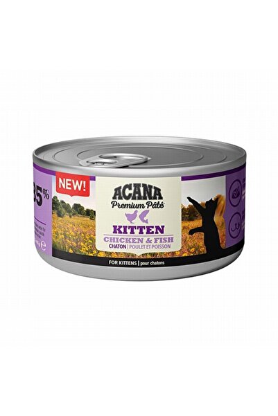 Acana Premium Pate (Ezme) Tavuklu ve Balıklı Yavru Kedi Konservesi 85 Gr