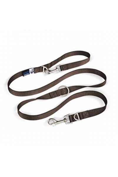 Curli Nylon Adjustable Dog Walking Collar Brown Large