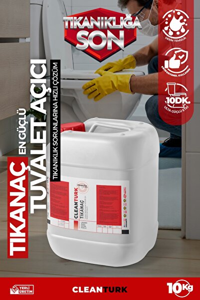 CleanTurk Tıkanaç Tuvalet Tıkanıklığı Açıcı | Asidik Güçle Hızlı Ve Etkili Ka...