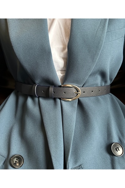 LİA KEMER Lust Classic Patterned Women's Silver Buckle Belt Coat Belt Dress B...