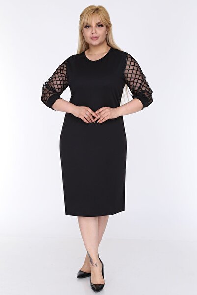 modayız Rochie cu mâneci din flocat argintiu mărime mare 3C-0572