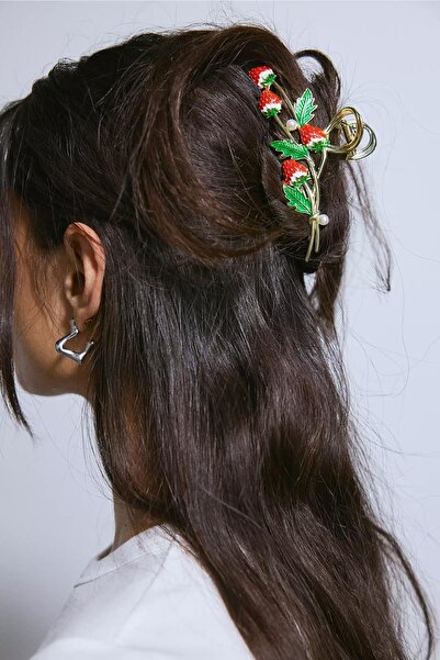 New Obsessions Cataramă de fixare din metal cu căpșuni