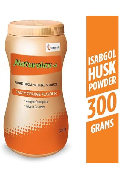Naturolax مسحوق قشور إيزابغول (نكهة البرتقال، 300 غرام)
