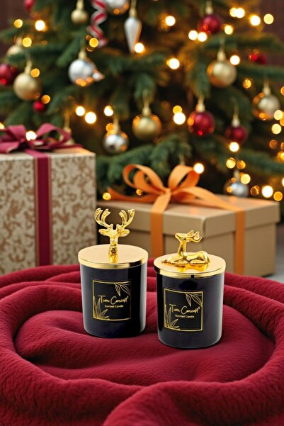 Tiem Concept Yılbaşına Özel Hediyelik Gold Geyik Başlıklı 2 'li Siyah Bardak ...