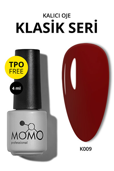 MOMO professional Kalıcı Oje K009, Kiraz Bordo, 4 ml, TPO- FREE