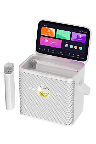 Ikarao Partybox Shell S3 80W Karaoke Bluetooth Hoparlör Seti, 7.1" Dahili Tab...