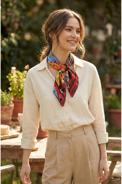 tuaipek Renk Fırtınası Desen 55x55cm Bandana/Fular