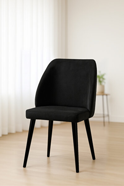 Renlife Aras Mutfak/Salon Sandalyesi Baby Face Kumaş Metal Siyah Ayak 1 Adet ...