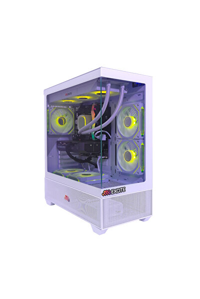 MIEXCITE كمبيوتر شخصي Ultra 5 225f Rtx5060ti (16 جيجابايت) B860 32 جيجابايت 360lc DDR5 أبيض