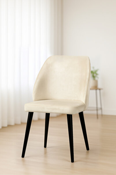 Renlife Aras Mutfak/Salon Sandalyesi Baby Face Kumaş Metal Siyah Ayak 1 Adet ...