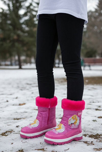 PATİK BEBE Kız Çocuk figürlü içi kürklü fermuarlı kar botu