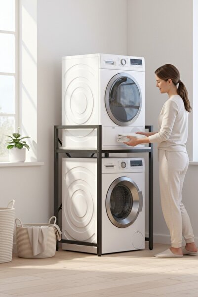 TOLIAHOME Çamaşır Makinası ve Kurutma Makinası Rafı Çamaşır Makinası Üstü Banyo Düzenleyici Raf