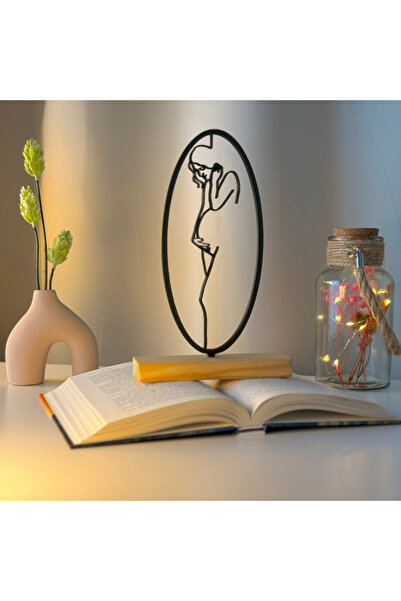 OEM Decoratiune "Miracolul Vietii" cu baza din lemn , 22 cm, negru, imprimat 3D