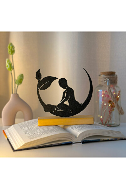 OEM Decoratiune "Oaza de Relaxare" cu baza din lemn , 15 cm, negru, imprimat 3D