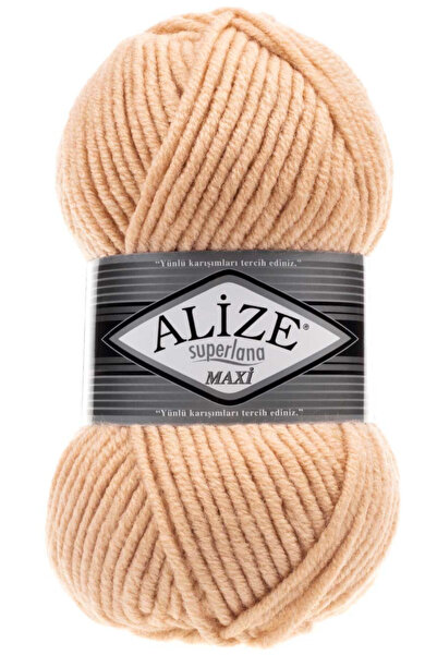 Alize Süperlana Maxi Kalın El Örgü Ipi 502 Krem Karamel
