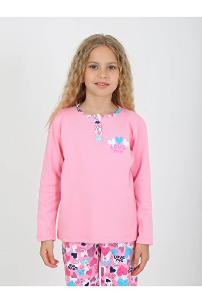 vitmo Love Me - Set de pijamale cu mânecă lungă, 100% bumbac, pentru fete, cu...