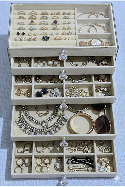 Chicom منظم صندوق إكسسوارات المجوهرات من الأكريليك مكون من 5 طبقات