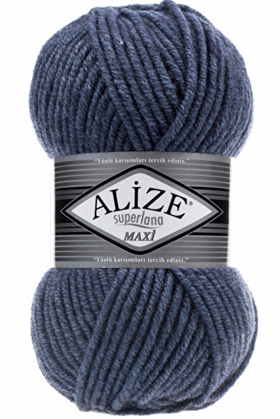 Alize Superlana Maxi (kalın) Örgü Ipi - 203 Denim Melanj - 100 Gr. 100 Mt. Ip
