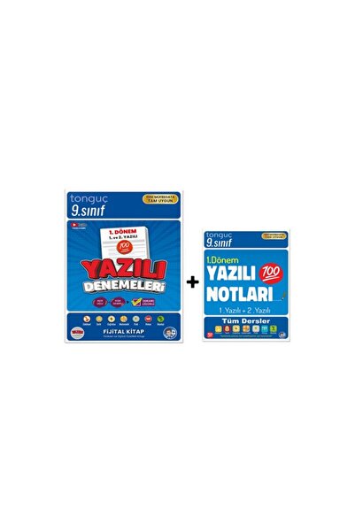 Tonguç Yayınları 9. Sınıf 1. Dönem Yazılı Denemeleri ve Yazılı Notları - Tong...