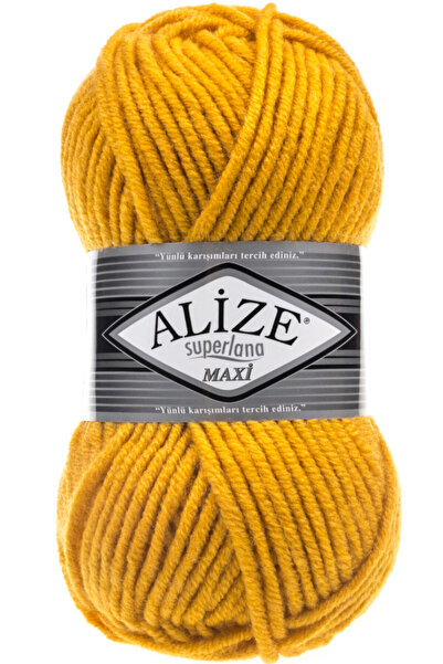 Alize Süperlana Maxi Kalın El Örgü Ipi 488 Sarı