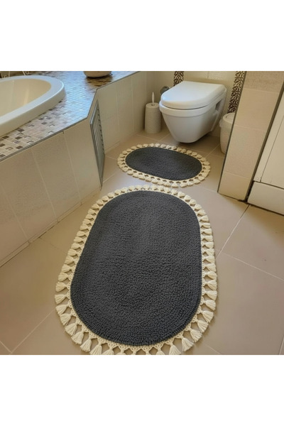 DECORA CASA HOME COLLECTİON Set de 2 covoare de baie moale, lavabile, cu pomp...