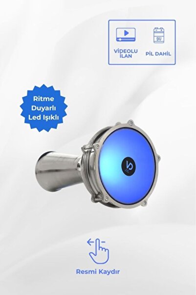 SALVADOR SV102AL - Mavi LED Işıklı (Ritme Duyarlı) 31cm Çocuklar İçin Alüminy...