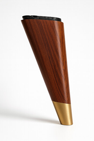 Taşkın Aksesuar طاولة جانبية على شكل هرم من البلاستيك الصلب بارتفاع 15 سم بلون الجوز الذهبي الغامق، وحدة تلفزيون عصرية، خزانة أثاث