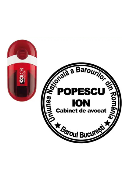 Colop Printer Stampila de buzunar COLOP Cabinet Avocat - diamentru-4cm, albastru