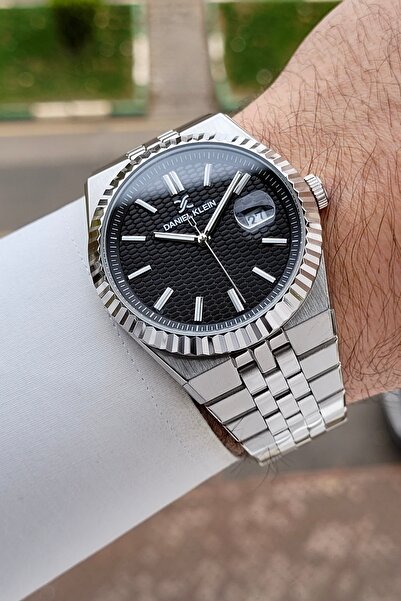 Daniel Klein Kadranı Siyah Kordonu Gümüş Renk 5 ATM Hediye Paketli 41 mm Erke...