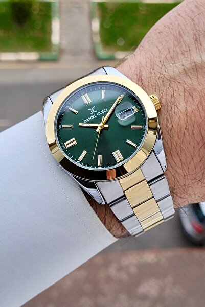Daniel Klein Kadranı Yeşil Kordonu Gold Gümüş Renk 5 ATM Hediye Paketli 42 mm...