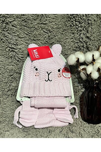 Kitti ÇOCUK ATKI BERE ŞAPKA ELDİVEN TAKIM