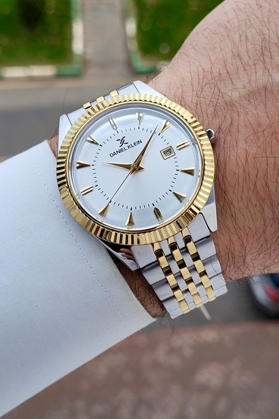 Daniel Klein Gold Gümüş Renk Hediye Paketli 41 mm Erkek Kol Saati