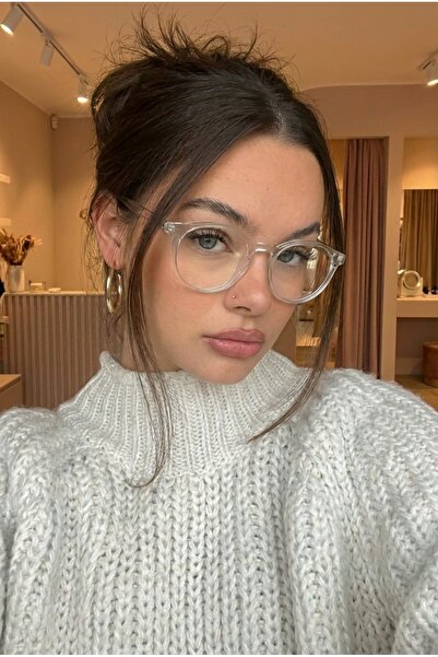 GlimmerGroove Şeffaf Unisex Mavi Işık Filtreli Ekran Gözlüğü