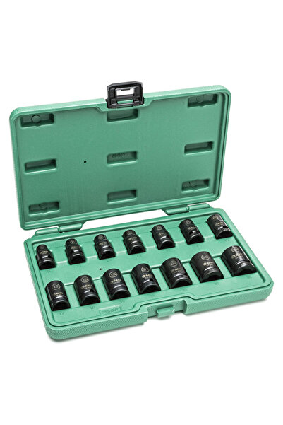 SATA set chei tubulare de impact, 1/2", 10-24mm, 14 bucăți