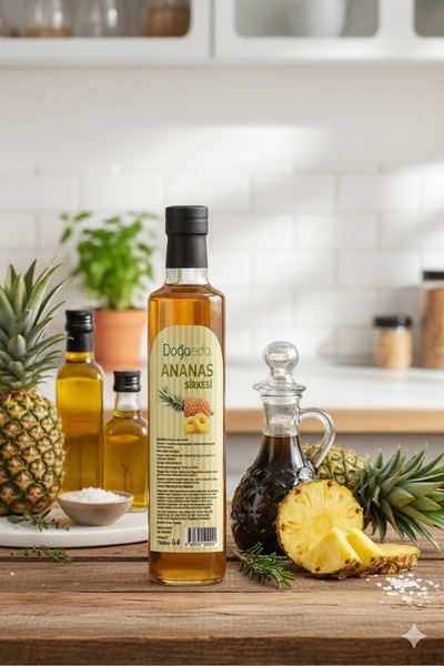 DOĞAEDA %100 Doğal Ananas Sirkesi 500 ml | Ödem ve Yağ Yakma Destekleyici | S...