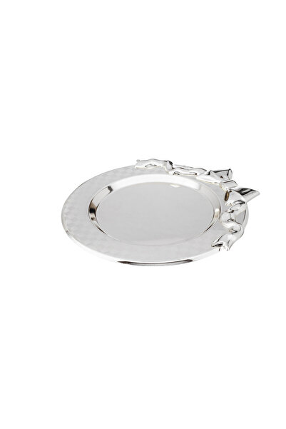 Dania Steel serving plate silver 35cm