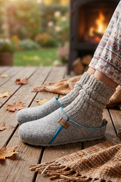 GEZER Winter Felt Comfort Sole Women's Home Garden Slippers