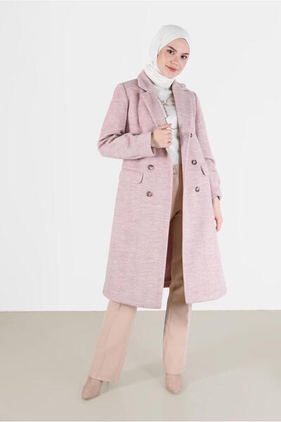 Alvina معطف ذو طية صدر السترة مزين بأزرار 90282