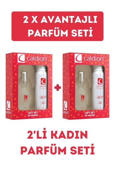 Caldion Avantajlı KadınParfüm Seti ( 2 Adet Edt 50 ml Parfüm + 2 Adet Deodorant 150 ml )