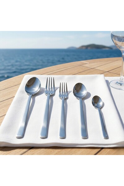 onon Sofrada Moda Deniz Ekonomik 6 Kişilik 30 Parça Çatal Kaşık Takımı