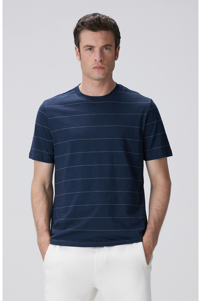 Network Lacivert Kırık Beyaz T-shirt